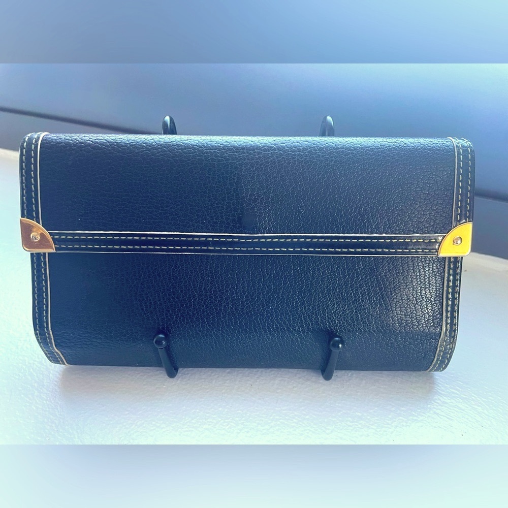 Louis Vuitton Black trifold leather Wallet